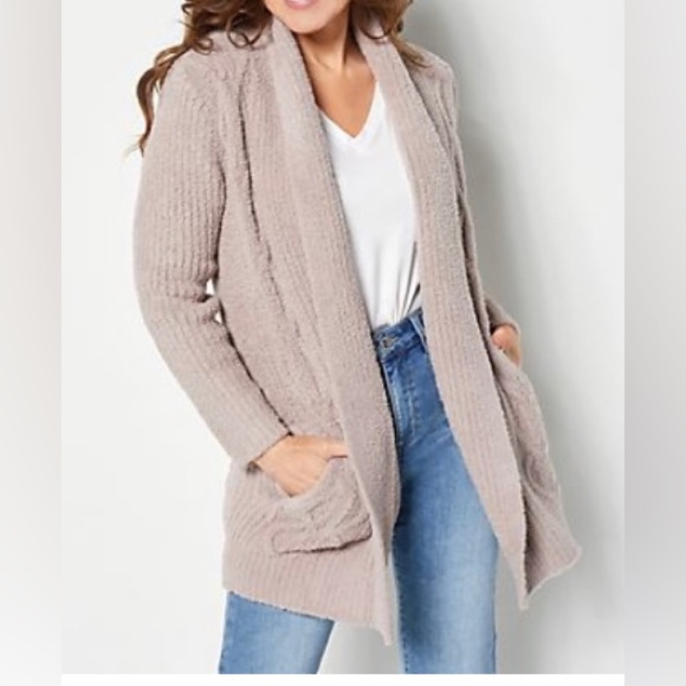 Barefoot Dreams CozyChic Cableknit Cardigan
